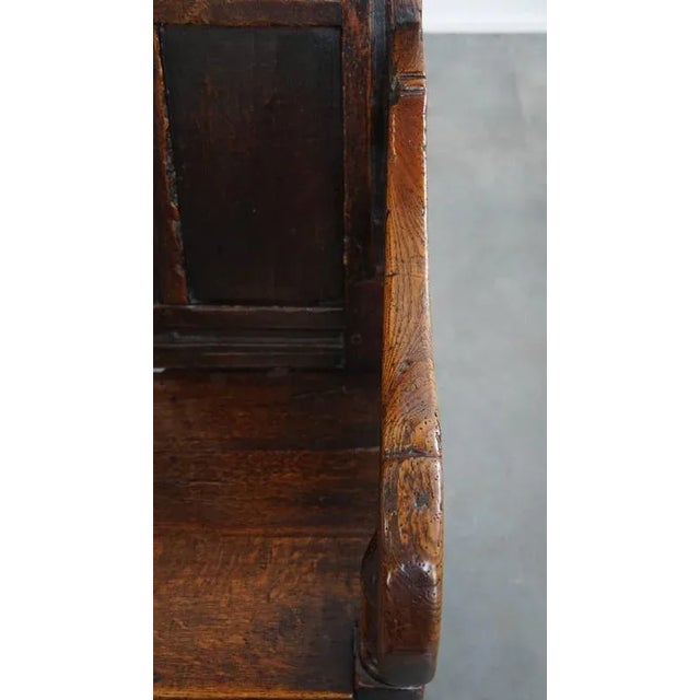 Brown Antique Wainscot Chair in Oak, 1600s For Sale - Image 8 of 18