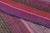 Textile Vintage Frazada Square Kilim in Vibrant Polychrome Striped Pattern - Rug & Kilim For Sale - Image 7 of 7
