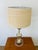 Vintage 1970s Karl Springer Style Lamp clear acrylic & brass faux bamboo rings in the style of Karl springer holds a...