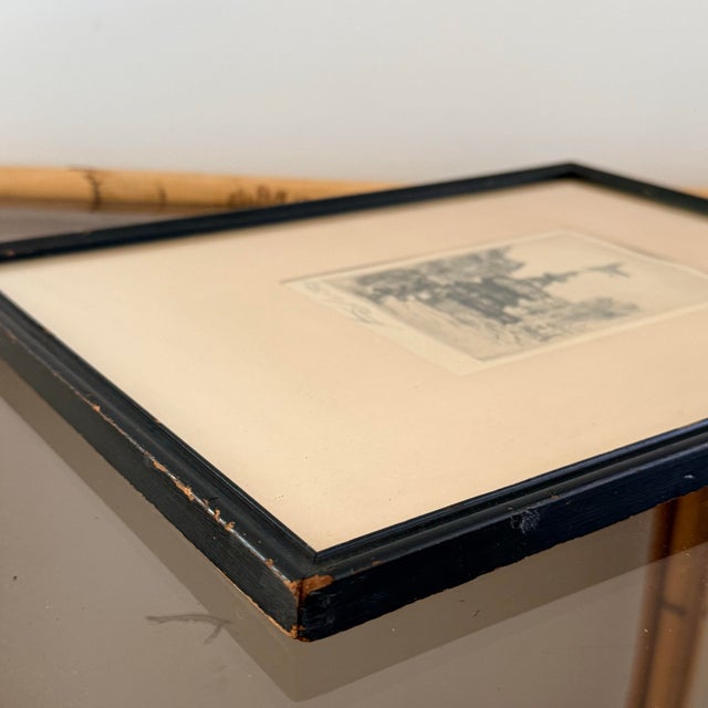 Edward J. Cherry Signed Eros Piccadilly Circus Monochrome Etching, Framed, C. 1925–1940 For Sale In Richmond - Image 6 of 10