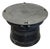 Patinated Metal Frog Drum Table With Engraved Top For Sale