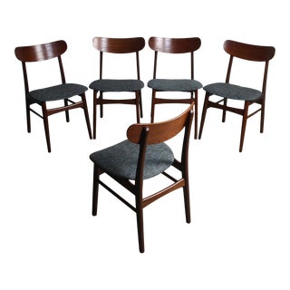 Teak Danish Modern Farstrup 210 Dining Chairs - A Set of 5 For Sale