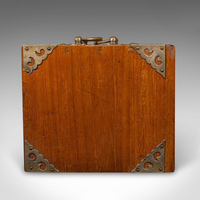 Early 20th Century Antique Mahjong Case, Oriental, Teak Gaming Tile Box, Late Victorian, Circa 1900 For Sale - Image 5 of 12