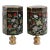 Chinese Floral Cloisonné Lamp Finials - a Pair For Sale