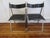 Stylish side tables for the large table, space-saving and foldable: Pair of high-quality chairs in an industrial Italian...