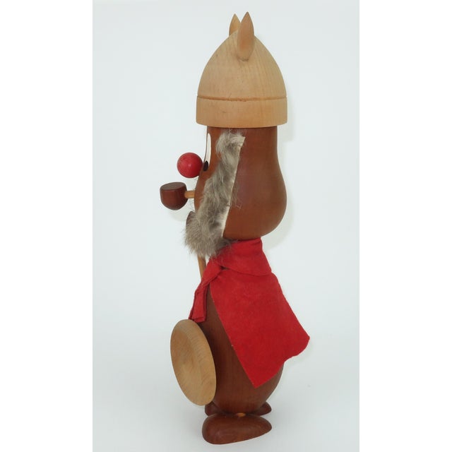1960s Large Mid 20th Century Danish Modern Teak Viking Figurine, 1960's For Sale - Image 5 of 12