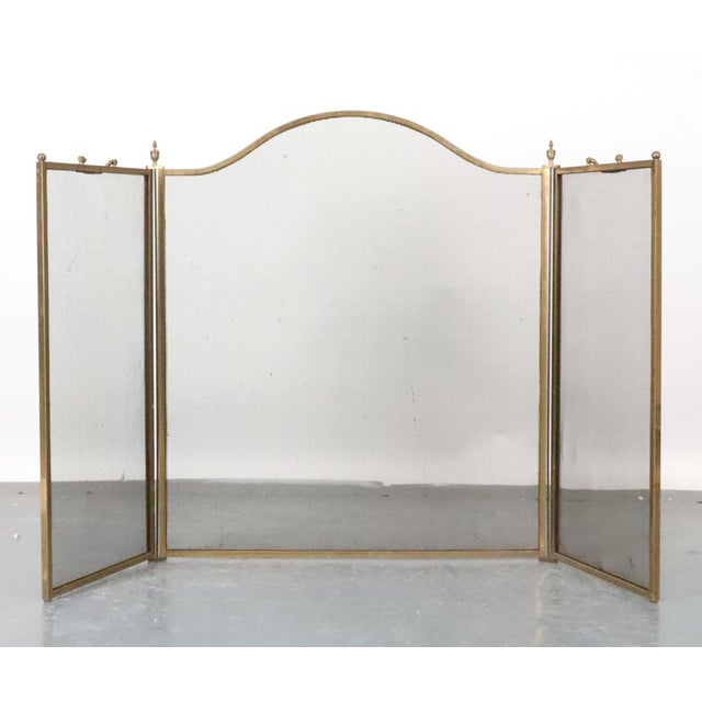 Antique Traditional Folding Fireplace Screen For Sale - Image 9 of 9