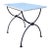 1 of 2 Mid Century Modern Wrought Iron & Marble Top Side Table For Sale