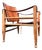 Safari Armchair with Cognac-Colored Leather Upholstery from Aage Bruun & Søn For Sale