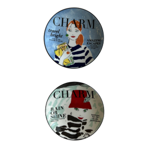Vintage Kate Spade Plates With Fashion Magazine Cover