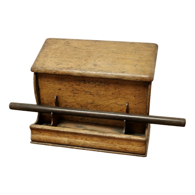 Oak Stationary or Letter Box with Pen Holder For Sale