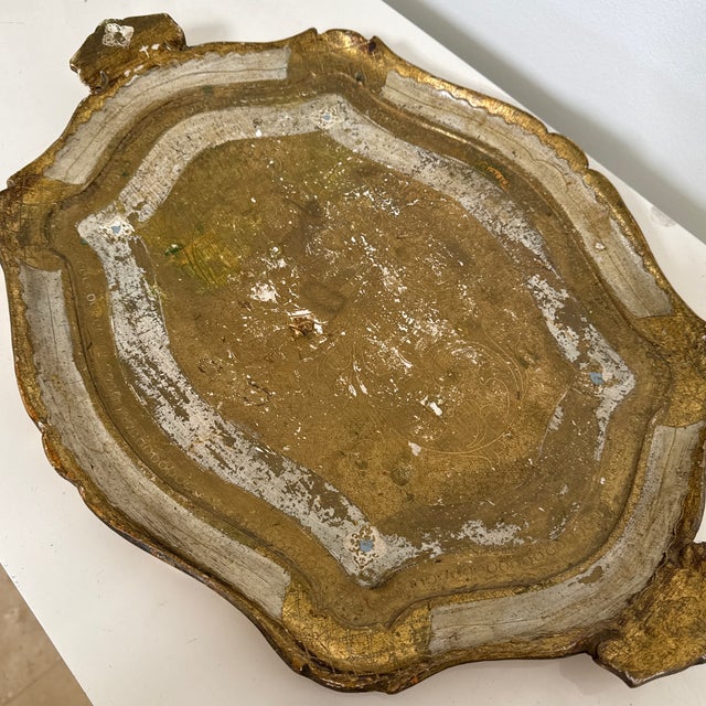 Traditional 1960s Regency Wood Painted Tray For Sale - Image 3 of 7