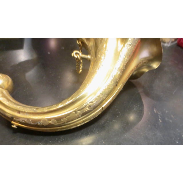 Antique Folding Bouquet Holder Circa 1800 Gilt Brass For Sale - Image 4 of 11
