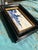 Delft Framed Antique Nordic Delft Blue Ceramic Tile, Stamped, Hand Painted & Signed For Sale - Image 4 of 4