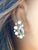 Silver Vintage Mid Century 14k White Gold Diamond Pearl Clip-on Earrings, A Pair For Sale - Image 8 of 8