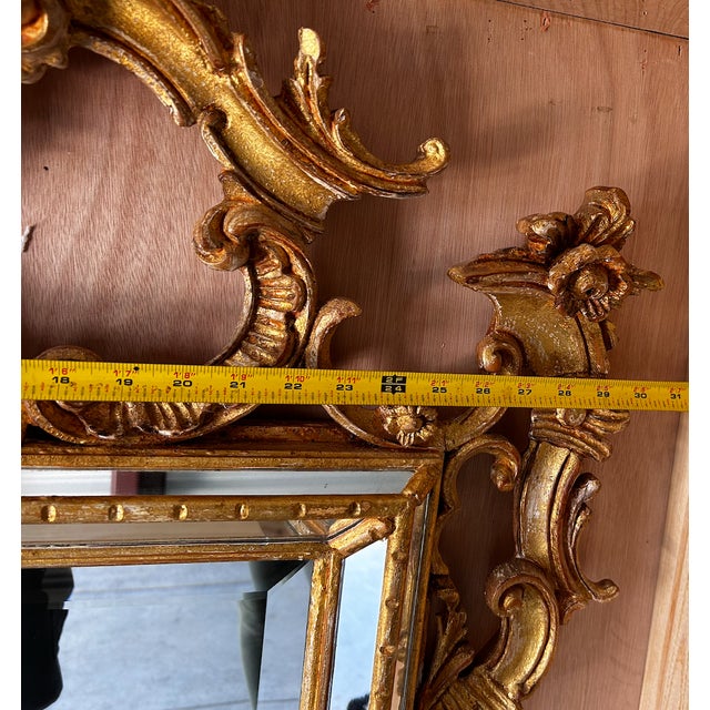 Hand Carved Antique Italian Mirror For Sale - Image 9 of 11