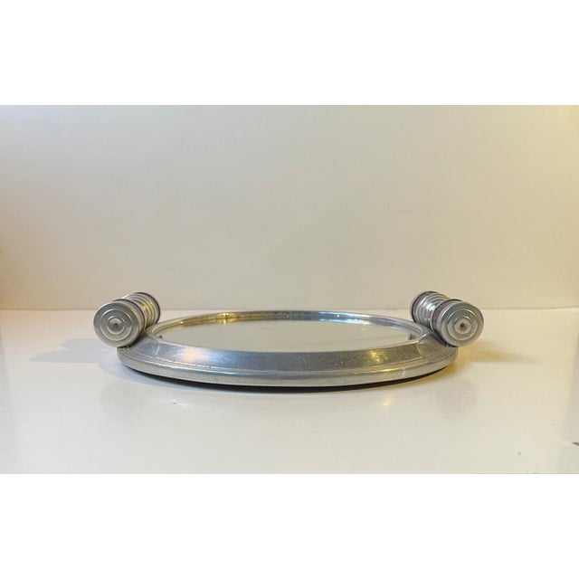 Streamline Bauhaus Plateau Mirror Tray, 1930s For Sale - Image 9 of 9