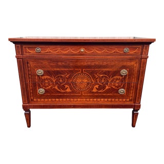 David Michael 18th Century Giuseppe Maggiolinni Style Neoclassical Inlaid Chest of Drawers, Italy For Sale