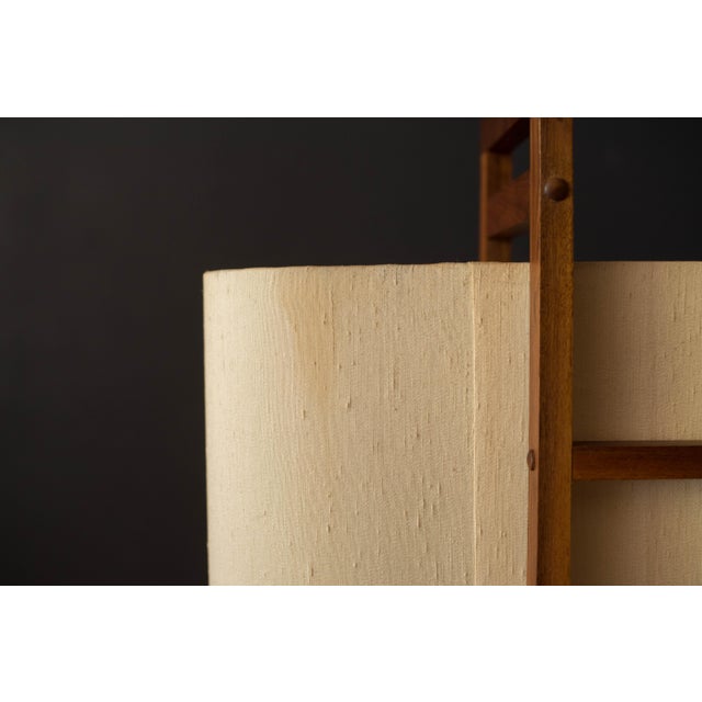 Mid Century Modern Sculptural Walnut and Brass Standing Floor Lamp For Sale - Image 15 of 18