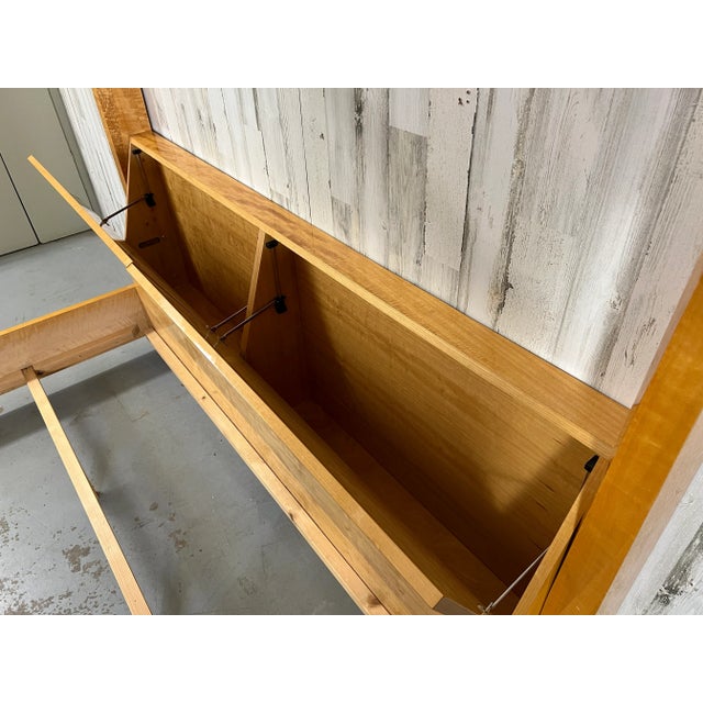 Giorgio Collection Satinwood & Leather Poster Bed For Sale - Image 9 of 12