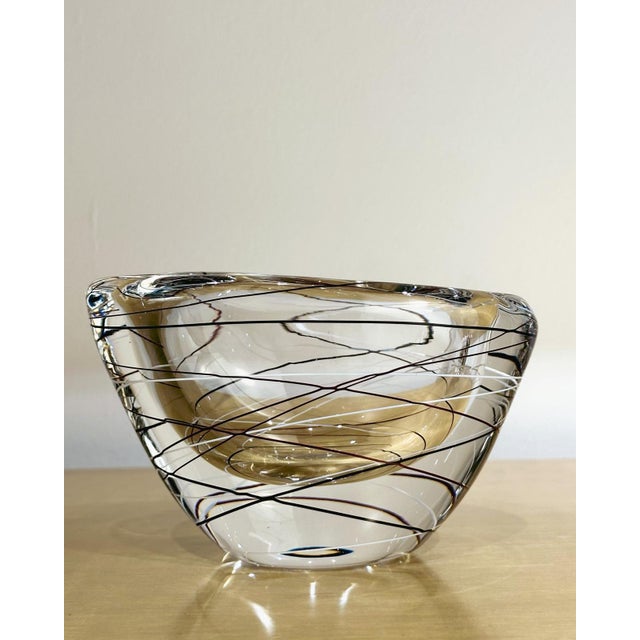 Vintage Vase and Bowl by Vicke Lindstrand for Kosta, 1950s, Set of 2 For Sale - Image 3 of 6