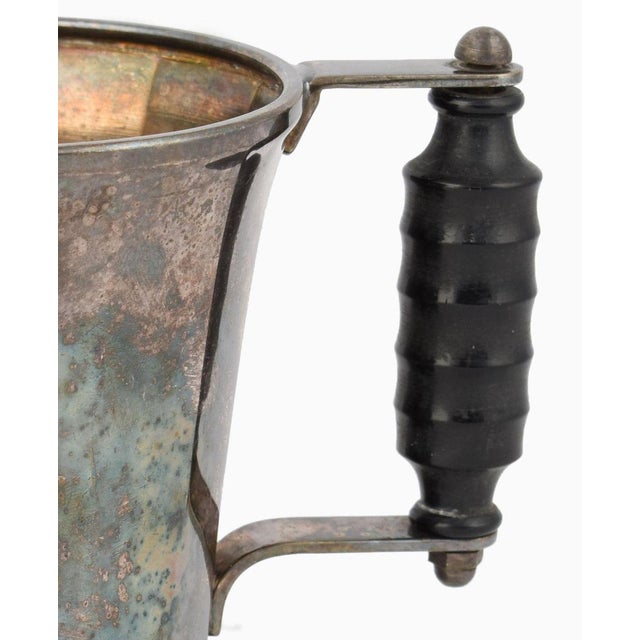 Art deco pot is an original decorative object realized between the 1920s and the 1930s. Original silver plated metal. Made...