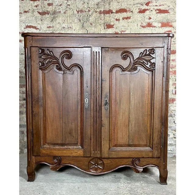 Louis XV Style High Buffet in Wood For Sale - Image 10 of 12