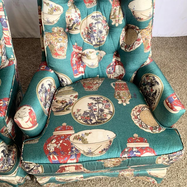 Vintage Ethan Allen Tufted Lounge Chairs - A Pair For Sale - Image 12 of 12