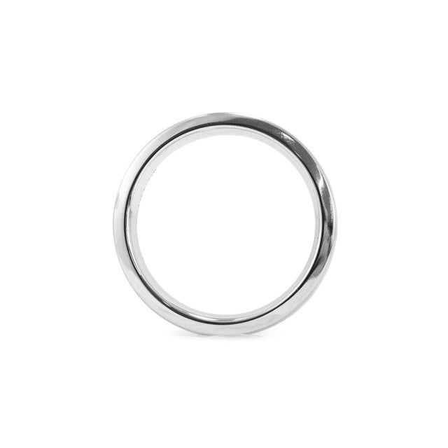 Metal Men’s Tiffany & Co. The Charles Tiffany Setting Platinum Satin Finish Band Ring, Size 8.5 For Sale - Image 7 of 9