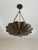 Art Nouveau Petal Pendant Light, Antique Brass Finish Solid Brass Flower Shade, 4 Light Hanging Fixture For Sale - Image 6 of 12