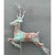This pair of vintage leaping deer weathervanes presents two stags caught in mid-bound, their forelegs reaching forward and...