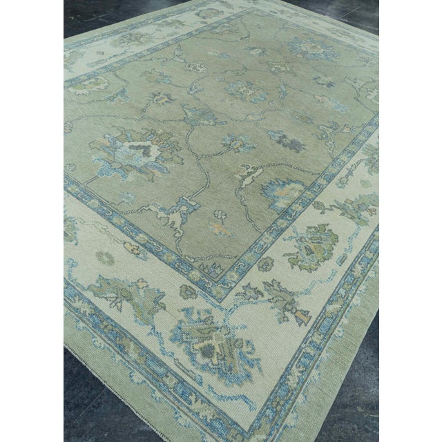 Turkish Oushak Rug 8'10" x 12'5" #19187 For Sale In Houston - Image 6 of 8