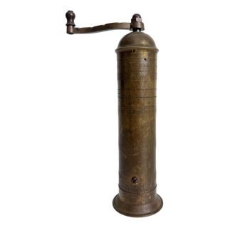 Antique Brass Spice Mill / Coffee Grinder, Early 20th Century For Sale