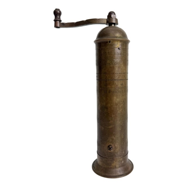 Antique Brass Spice Mill / Coffee Grinder, Early 20th Century For Sale