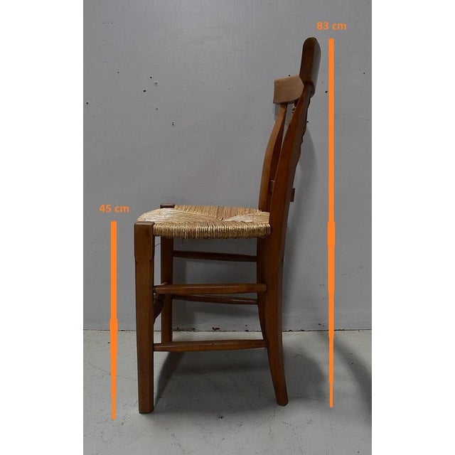 Late 19th Century Dining Chairs in Blonde Cherry, Set of 6 For Sale - Image 15 of 18