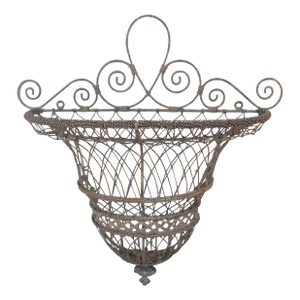 French 19th Century Wire Wall Basket