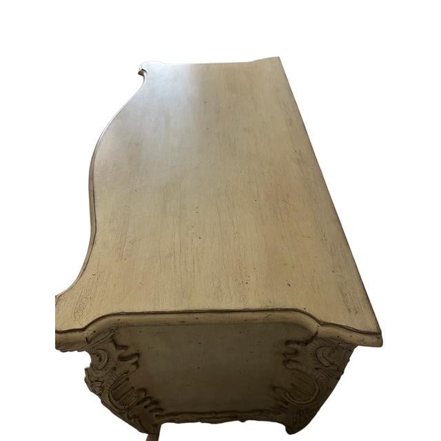 Elegant two-drawer bombe chest attributed to the Oscar de la Renta collection for Century Furniture. This piece features a...