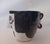 Hand-built ceramic sculptural vessel inspired by the Koshari clowns of Hopi tradition. Bold matte black and matte white...