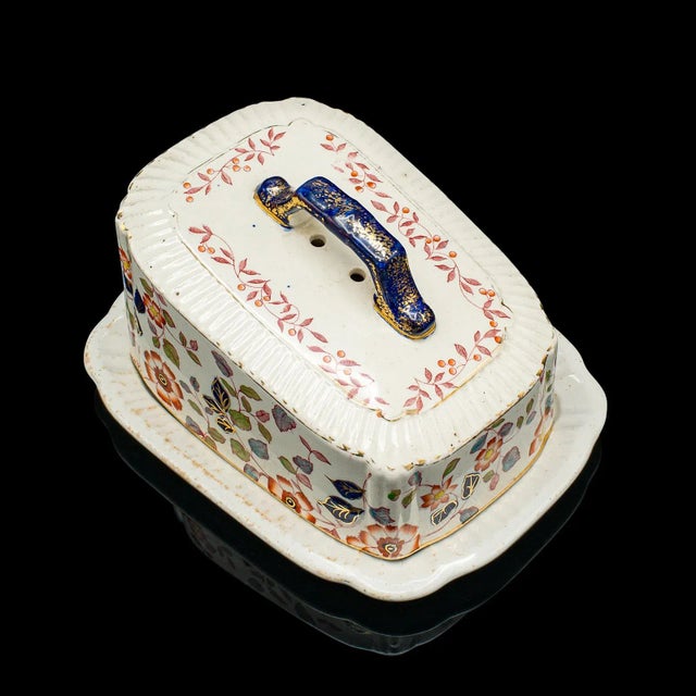 Ceramic 1900's Antique Decorative Cheese Keeper For Sale - Image 7 of 10