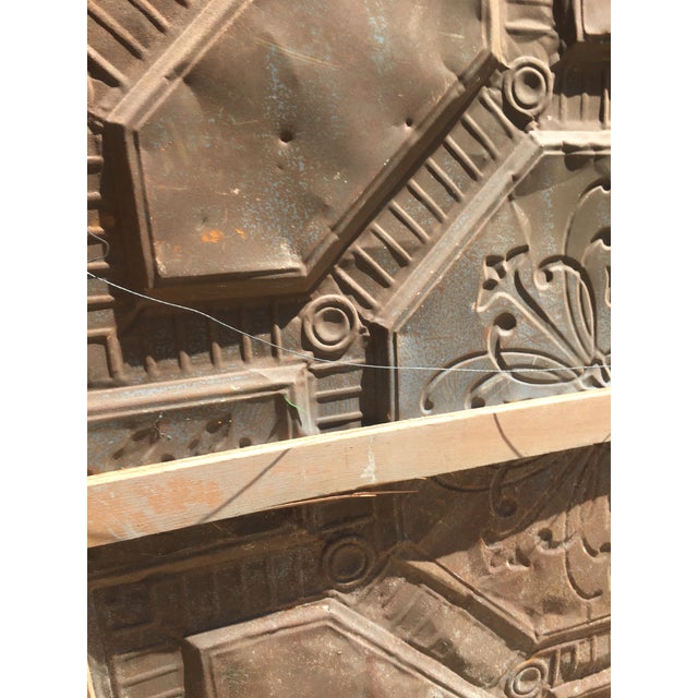 Vintage Rustic Tin Ceiling Tile Wall Art Chairish