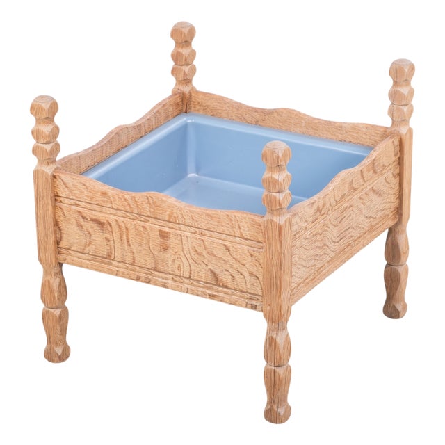 Oak Planter Stand by Henning Kjærnulf, Denmark, 1960s For Sale