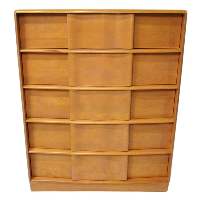 Sculptura Highboy Dresser by Heywood Wakefield M792 For Sale