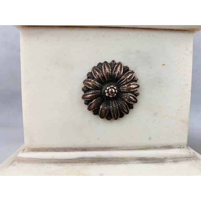 Metal Grand Tour Faux Ivory Neo-Classical Obelisks - a Pair For Sale - Image 7 of 9