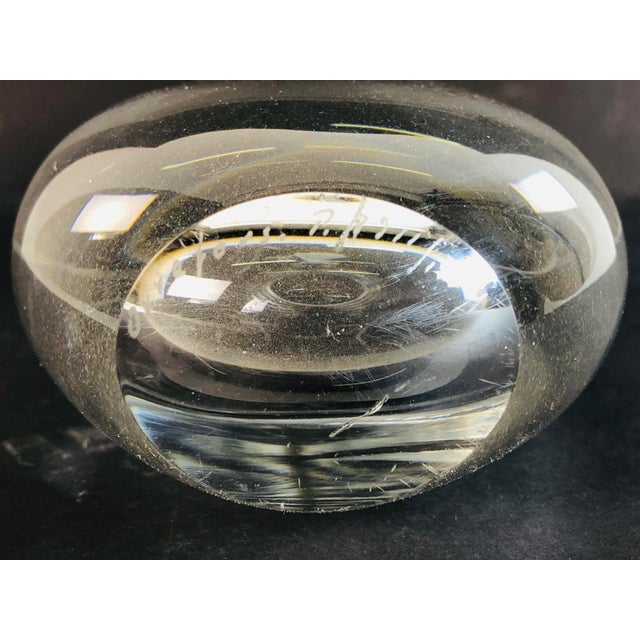 Orrefors Orrefors Glass Vase Girl With Birds Sweden For Sale - Image 4 of 5