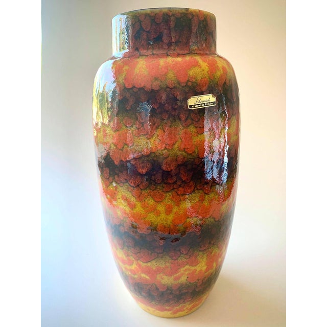 1960s West Germany Fat Lava Floor Vase by Bay Keramik For Sale - Image 5 of 5