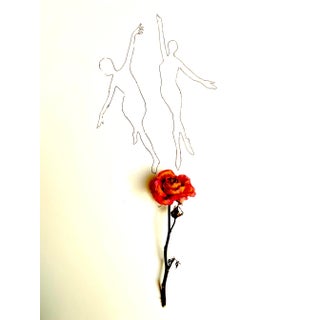 Contemporary Print on Paper of Dancers and Roses, Volupte Series For Sale