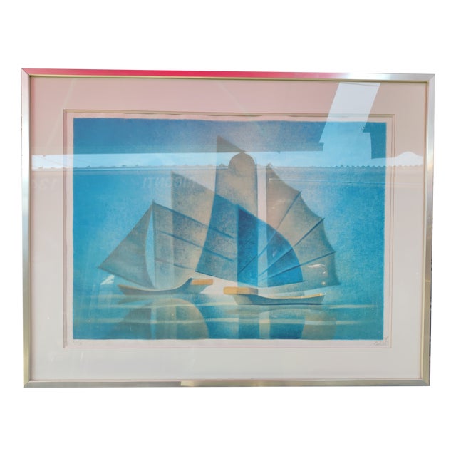 Louis Toffoli, Landscape Composition, 27/125, 1970s, Lithograph For Sale