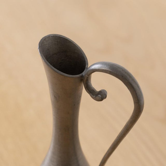 Metal 1930s French Pewter Scroll Bud Vase For Sale - Image 7 of 11
