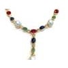 Bochic "Capri" Vintage Multi Sapphires & Rubies Necklace Set 18K Gold & Silver For Sale - Image 10 of 18