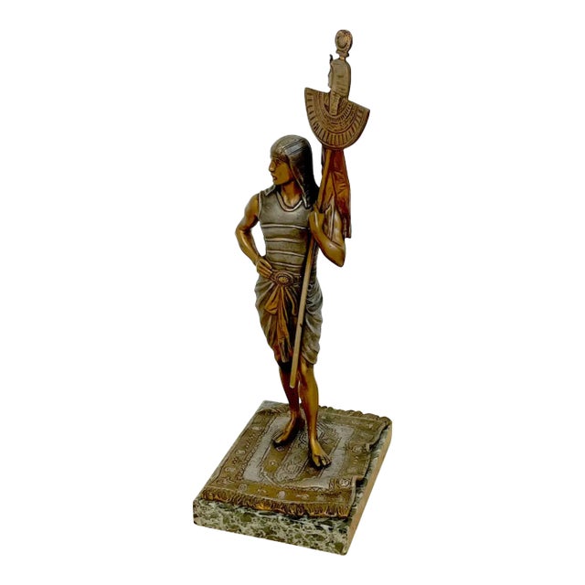Early 20th Century Vienna Cold Painted Bronze Egyptian Attendant For Sale